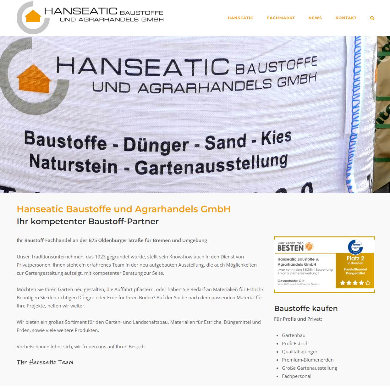 Link zu Hanseatic Baustoffe und Agrarhandels GmbH
